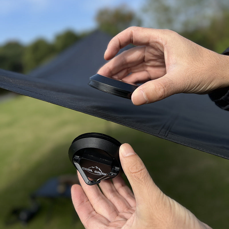Magnetic hook tent canopy suction cup