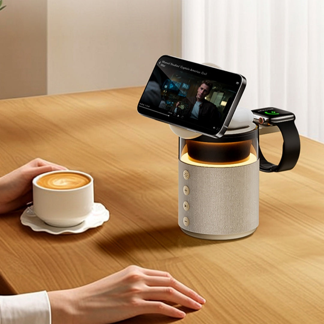 Household Desk Bluetooth Three-in-one Wireless Magnetic Charger