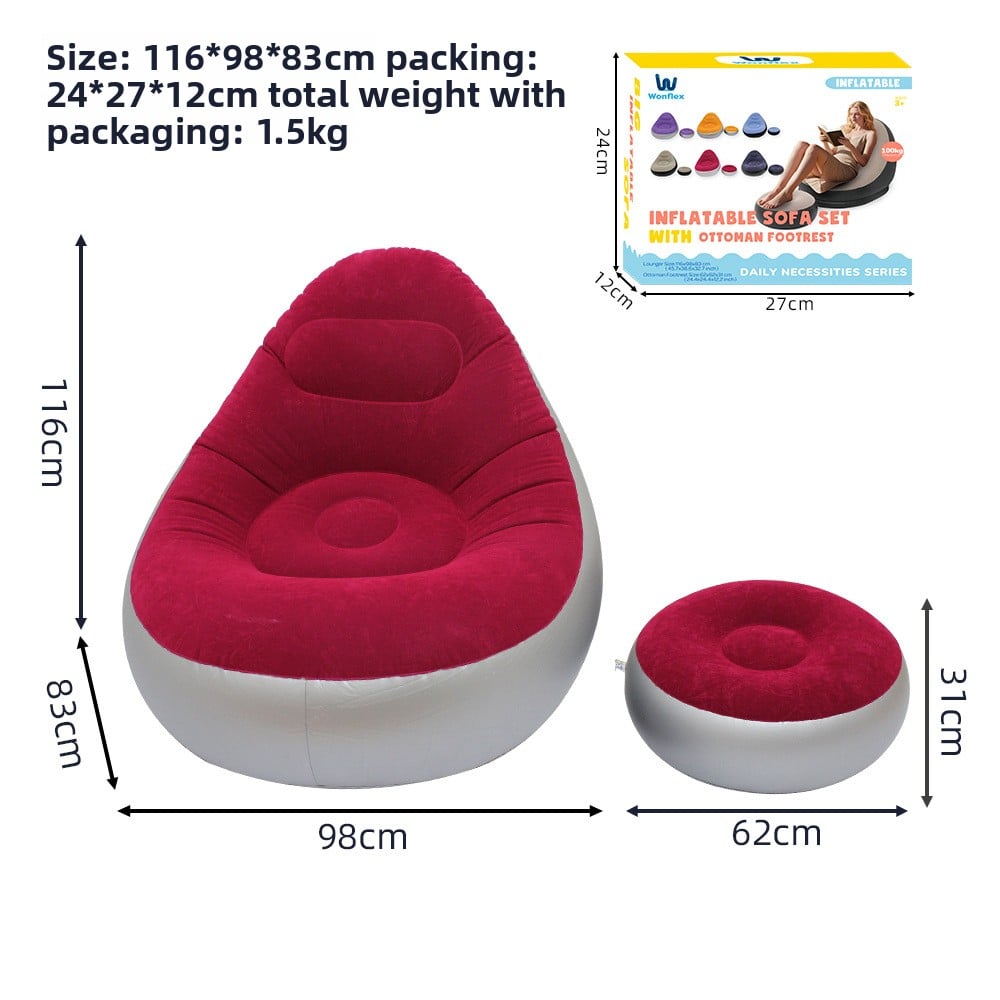 Portable Inflatable Sofa for Camping, Beach, and Indoor Use