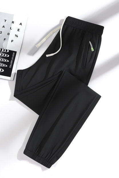 Men's And Women's Straight Ice Silk Sports Pants
