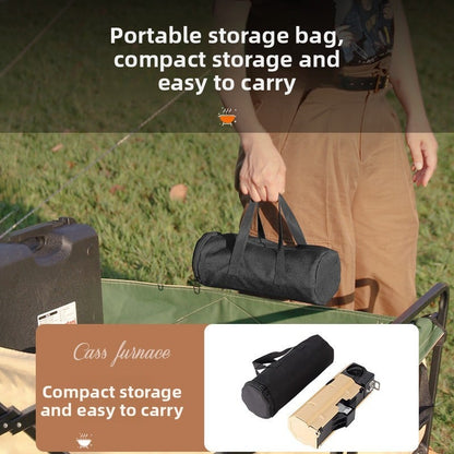 Card stove outdoor folding portable camping stove household cooking utensils gas stove fierce fire windproof cass magnetic stove