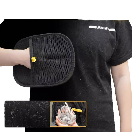 Bidirectional brush for pet electrostatic hair removal gloves