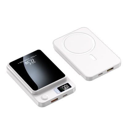 Magnetic wireless fast-charging portable battery