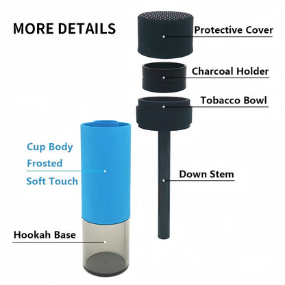 Portable smoking pipes, ceramic dry-burning hookah bowls, glass bowls, tobacco pipes, travel shisha pipe accessories
