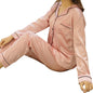 Women's Ice Silk Long Sleeve Home Pajama Set