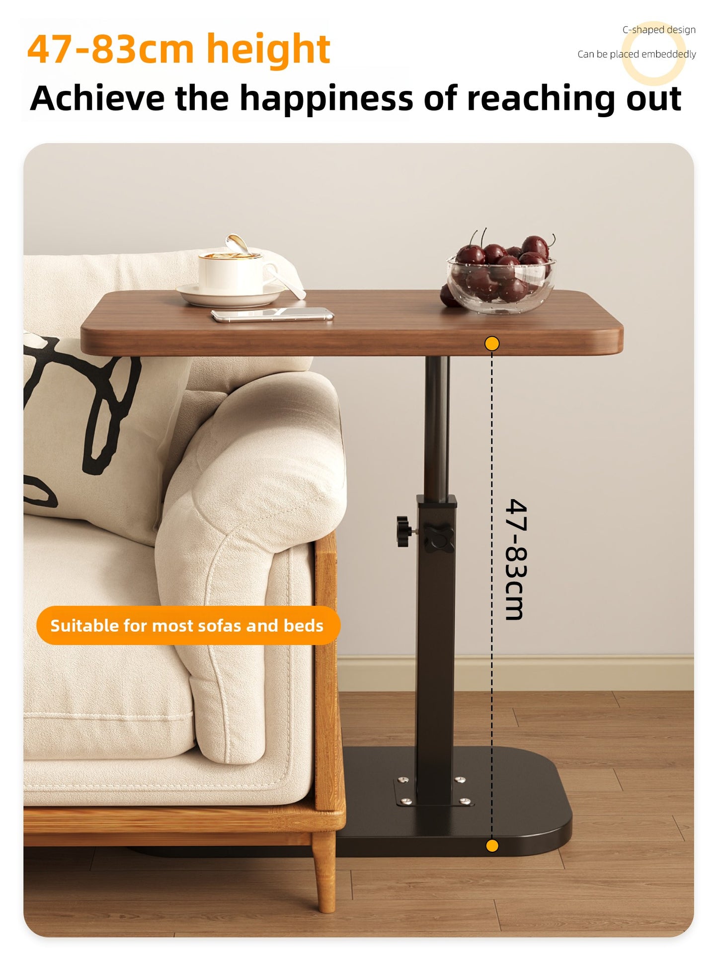 Small table, height-adjustable coffee table and storage rack