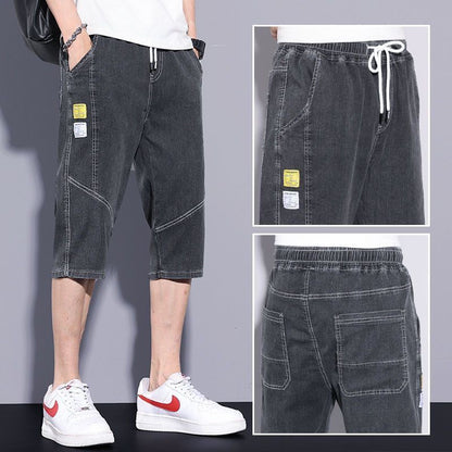 Men's seven-inch pants - trendy denim shorts