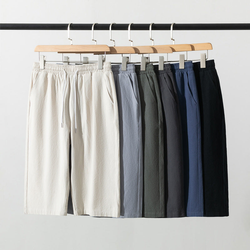 Summer Thin Linen Pants Men's Cotton And Linen Casual Pants Korean Fashion