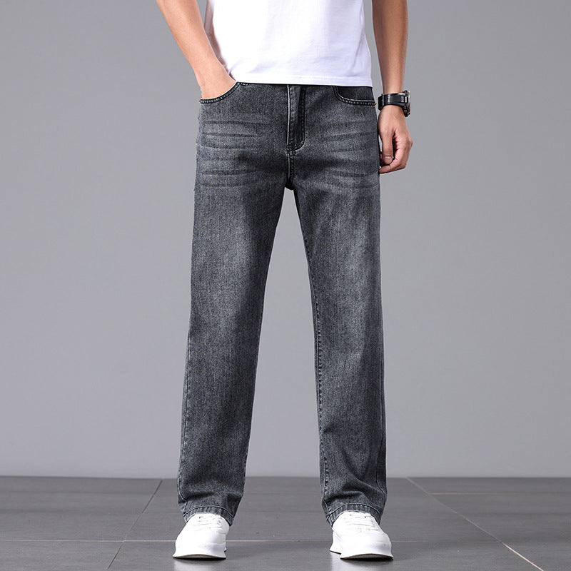 Summer Commute Jeans Men's High Sense Business Straight