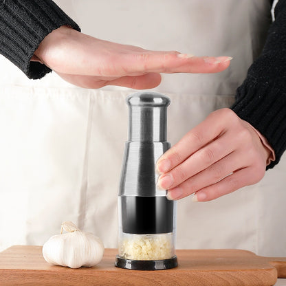 Stainless Steel Manual Kitchen Chopper (for garlic, ginger, herbs, nuts)