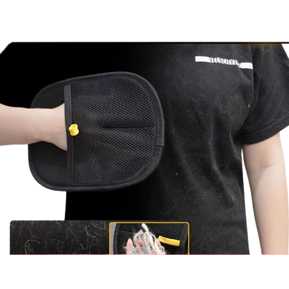 Bidirectional brush for pet electrostatic hair removal gloves