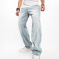 JEANS loose wide leg straight pants men