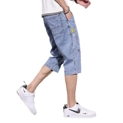 Men's seven-inch pants - trendy denim shorts