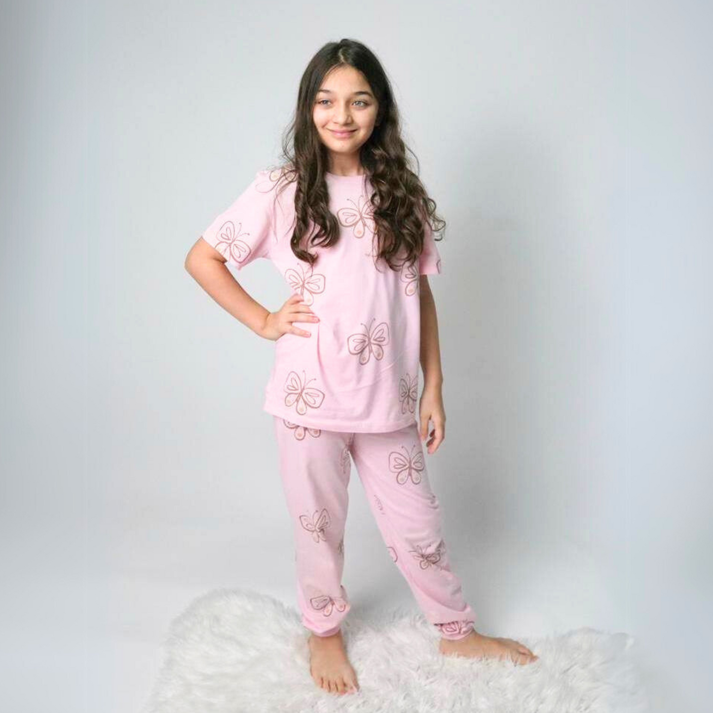 Beauty Butterfly Girls Pyjama Set-1