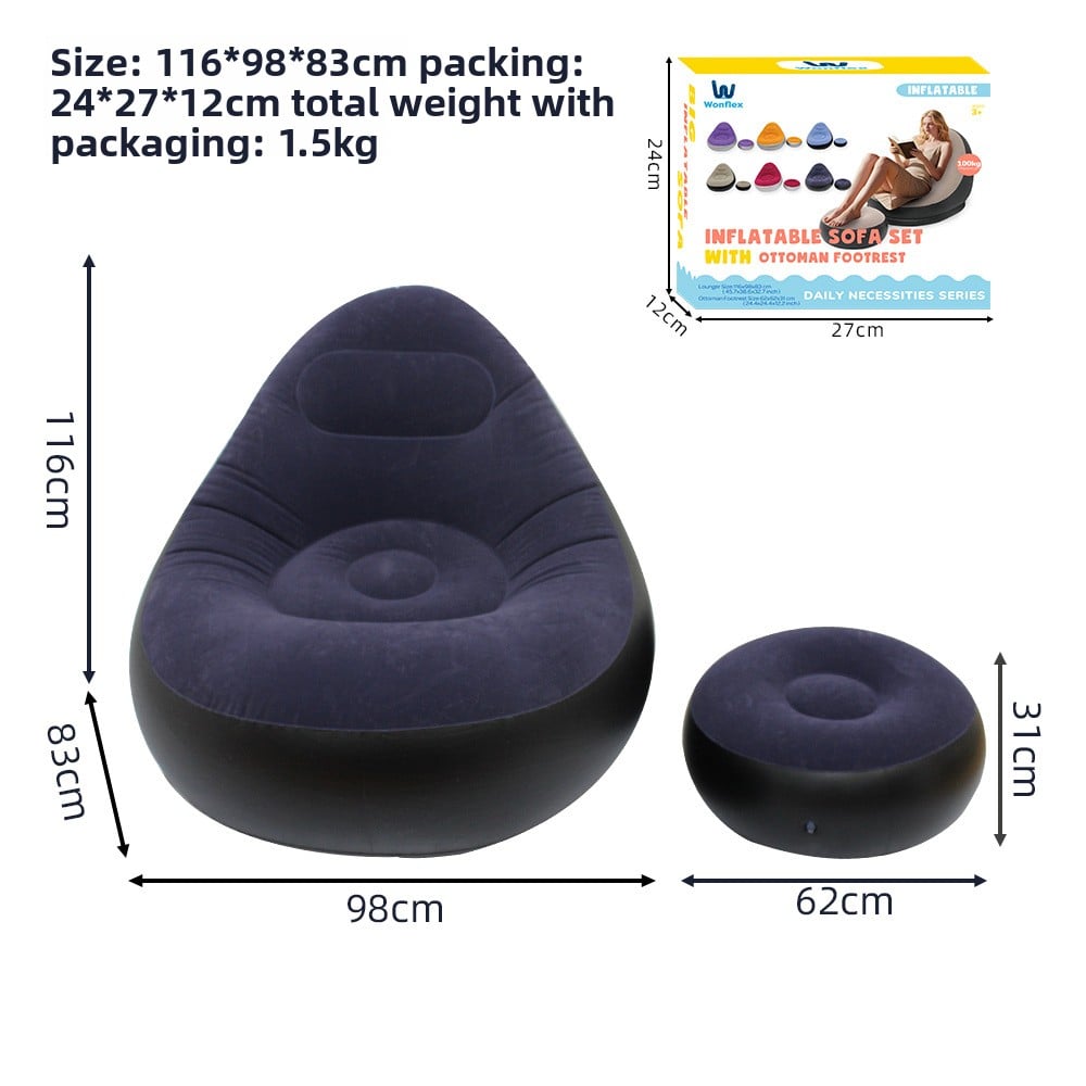 Portable Inflatable Sofa for Camping, Beach, and Indoor Use