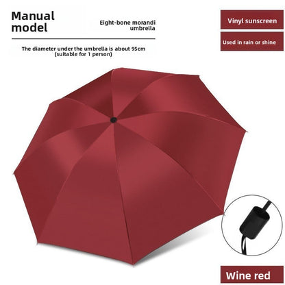 Uv Vinyl Sun Protection Parasol, Rain or Shine Umbrella