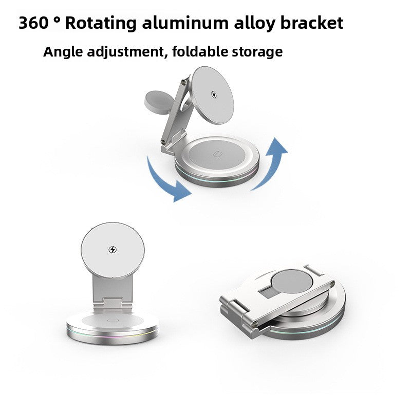 Three-in-one magnetic wireless charger