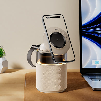 Household Desk Bluetooth Three-in-one Wireless Magnetic Charger