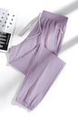 Men's And Women's Straight Ice Silk Sports Pants