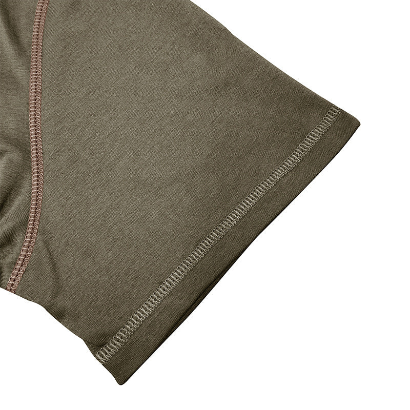 Fashion Short-sleeved Polo Shirt Summer Button V-neck T-shirt Tops