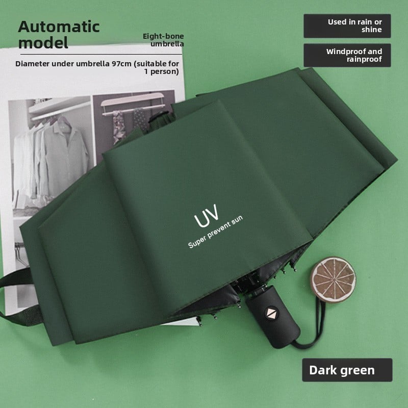 Uv Vinyl Sun Protection Parasol, Rain or Shine Umbrella