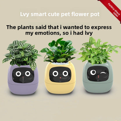 Intelligent lazy person automatic water-absorbing flowerpot