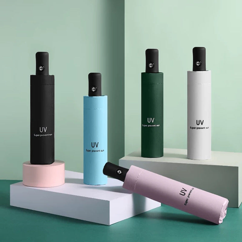 Uv Vinyl Sun Protection Parasol, Rain or Shine Umbrella