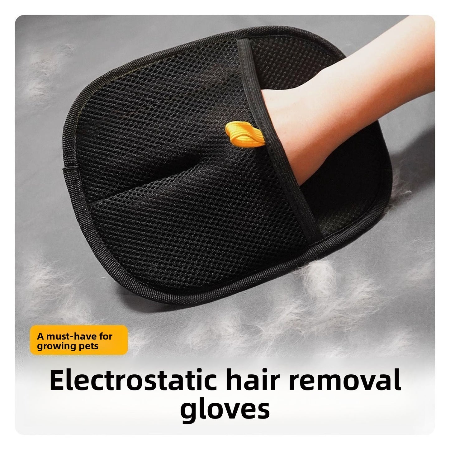 Bidirectional brush for pet electrostatic hair removal gloves
