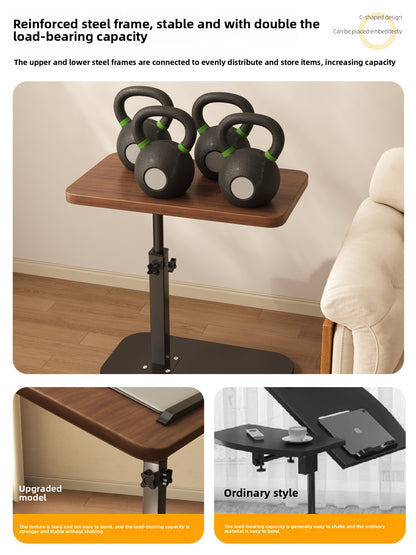Small table, height-adjustable coffee table and storage rack