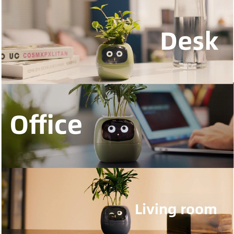 Intelligent lazy person automatic water-absorbing flowerpot