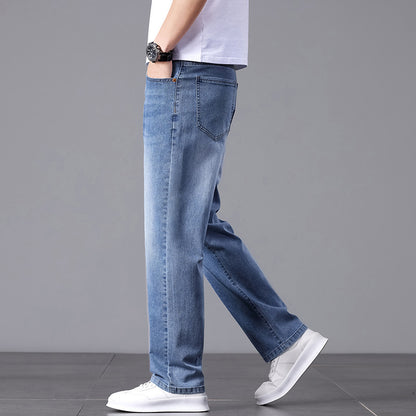 Summer Commute Jeans Men's High Sense Business Straight