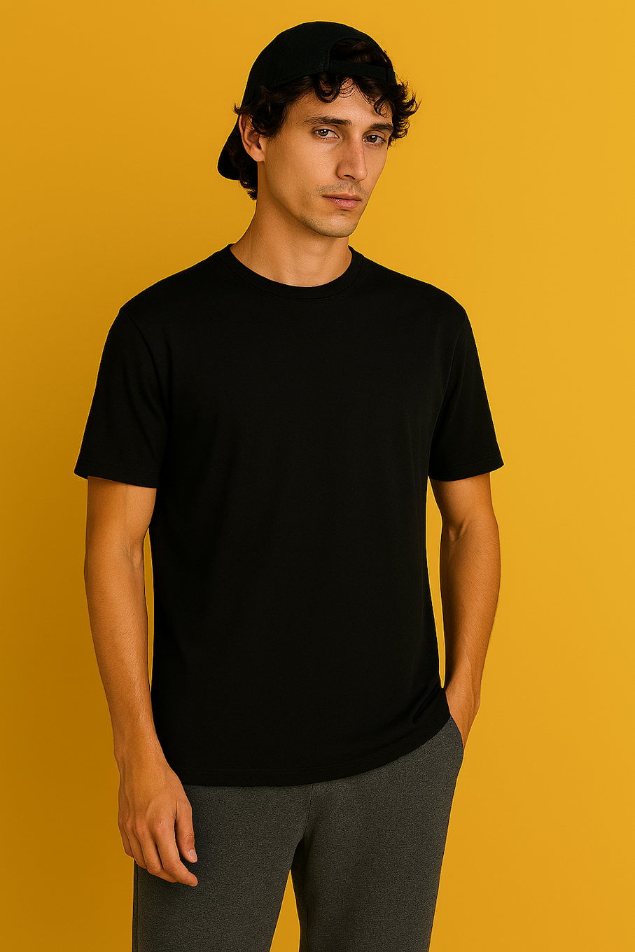 T-Shirt for Casual Daily Wear | Black | S